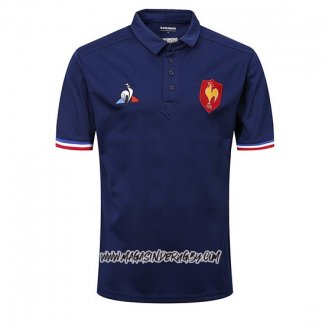 Maillot Polo France Rugby 2018-2019 Bleu